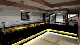 banco pizza con illuminazione a led